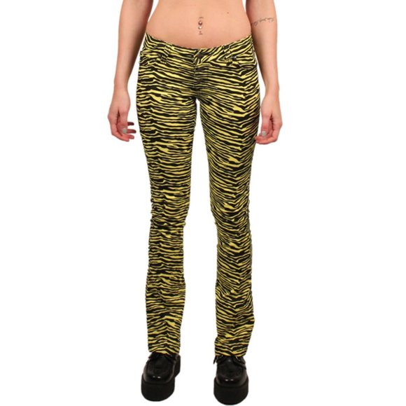 Tripp nyc Pants - Yellow Tiger Print Bootcut Pants - BNWT